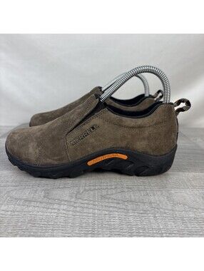 Merrell Jungle Moc Kids Brown Suede Slip On Shoes Size 4 / Women's 5.5
